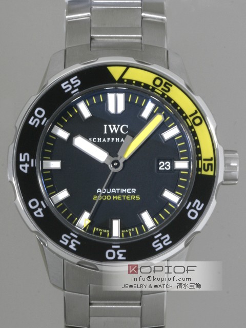 IWC アクアタイマー スーパーコピーIW356808 オートマッチック2000 サテン仕上げブレス ブラック