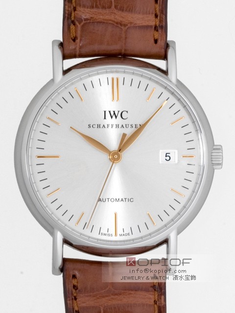 IWC スーパーコピーｲﾝﾀｰﾅｼｮﾅﾙｳｫｯﾁｶﾝﾊﾟﾆｰ ポートフィノ オートマティック IW356303 ブラウン皮 シルバー