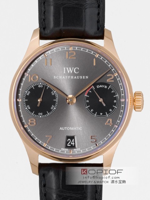 IWC ポルトギーゼ スーパーコピーIW500125 7DAYS 辰年 世界限定888本 グレー/ブラック