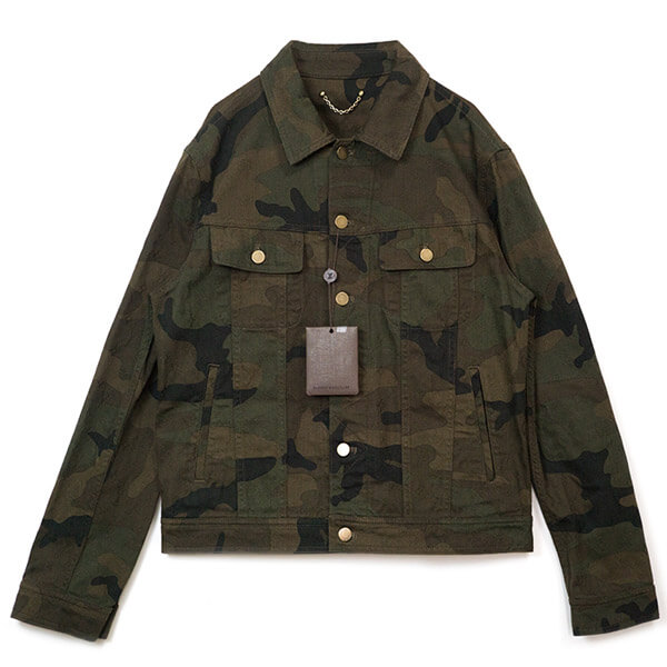 ルイヴィトン×シュプリーム コピー Jacquard Denim Trucker Jacket ジャガード デニム トラッカー ジャケット Camo カモ 2017〜2018AW シュプリーム x