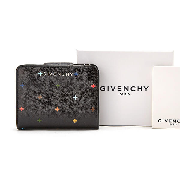 ジバンシー 財布コピーGIVENCHY 2018 マルチクロスプリント 二つ折り財布 BLACK6363 5 9 1