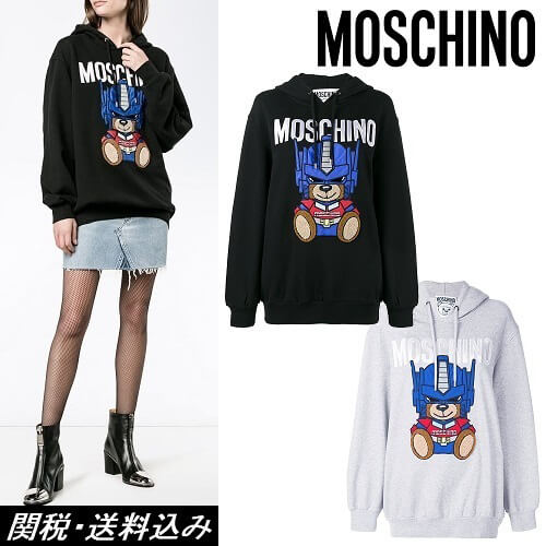 モスキーノ コピーMOSCHINO 2018 トランスフォーマーベア パーカー スウェット・トレーナー