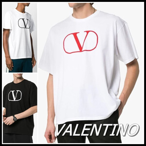 新作◆VALENTINO VALENTINO ヴァレンティノ Tシャツ コピー◆V ロゴ Tシャツ