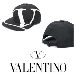 ヴァレンティノ キャップ 偽物 Valentino Garavani Vロゴ★キャップ★ブラック★