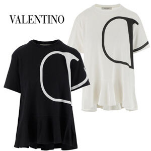 【VALENTINO】ヴァレンティノ ロゴTシャツ コピー◆VLOGO PRINT T-SHIRT◆ロゴ半袖Ｔシャツ TB3MG03T5860NI