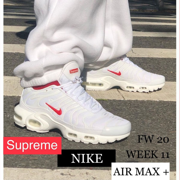 ナイキ Air Max Plus シュプリーム 偽物 シュプリーム エアマックス プラス Box Logo WHITE