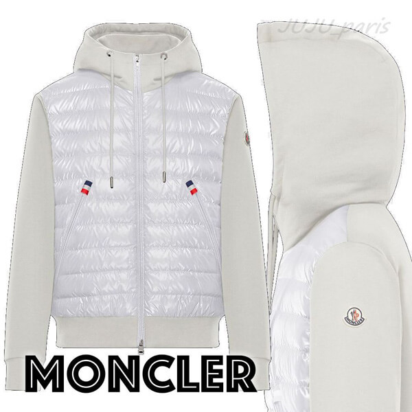 Monclerモンクレール 新作 ダウン★2021SS★袖ロゴ ダウンパネルカーディガン★