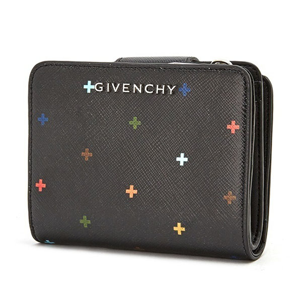 ジバンシー 財布コピーGIVENCHY 2018 マルチクロスプリント 二つ折り財布6363 5 9 1 BLACK