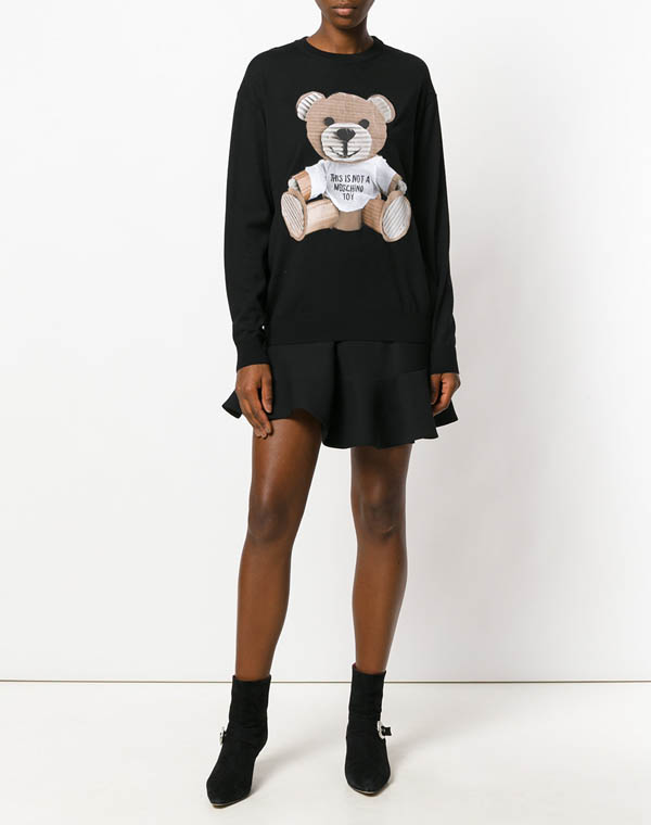 モスキーノ コピーMOSCHINO 2018 Bear プリント スウェット キュートウール トレーナー プリント bear