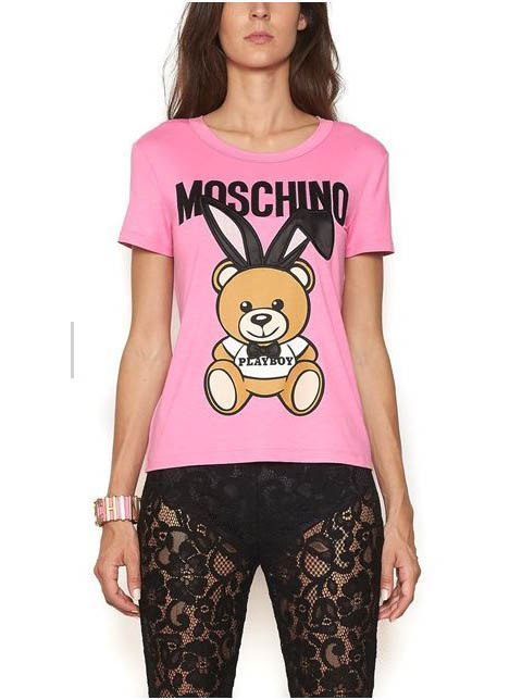 モスキーノ コピーMOSCHINO 2018 Teddy Bear PLAYBOY リアル シッポ付 Moschino Tシャツ・カットソー