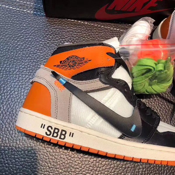 オフホワイト コピー OFF-WHITE ナイキ AIR JORDAN SBB SHOELACESスニーカー 橙色