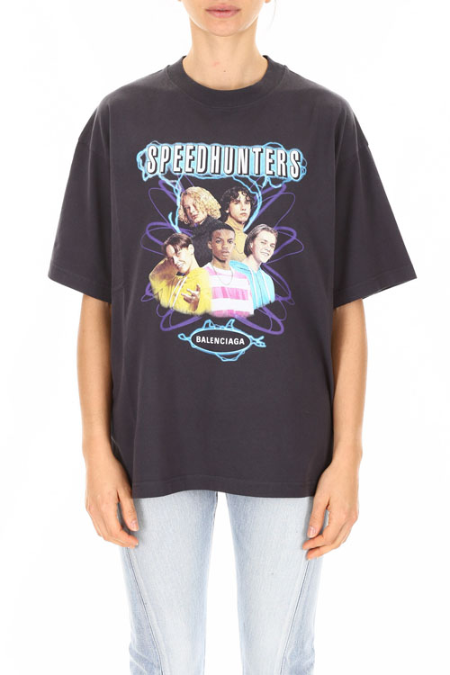 バレンシアガ コピーバレンシアガ Speedhunters プリント コットンジャージーのTシャツ 541703 TCV38