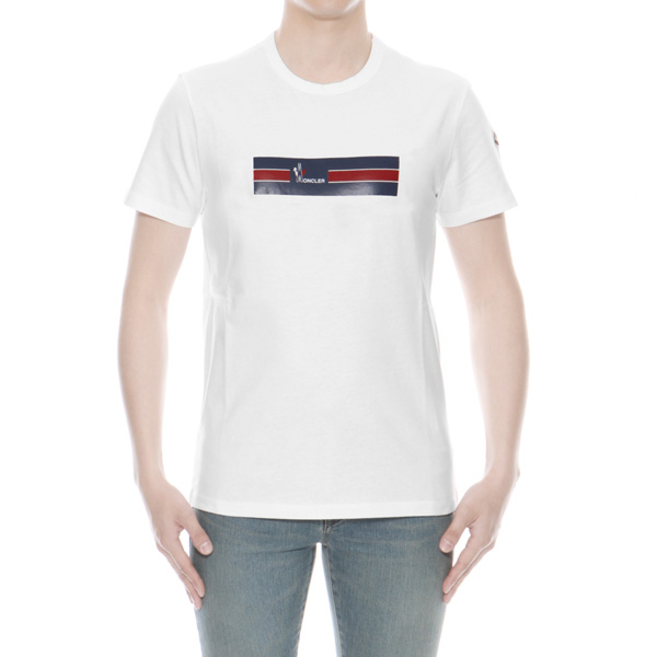 モンクレール MONCLER Tシャツ コピー メンズ 8037150 8390T 001 半袖Tシャツ WHITE ホワイト