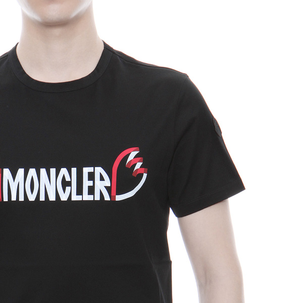 モンクレール MONCLER Tシャツ コピー メンズ 8025250 8390Y 999 半袖Tシャツ BLACK ブラック 