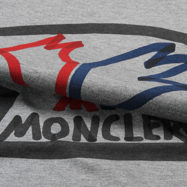 モンクレール MONCLER Tシャツ コピー メンズ 8037850 8390Y 987 半袖Tシャツ GREY グレー