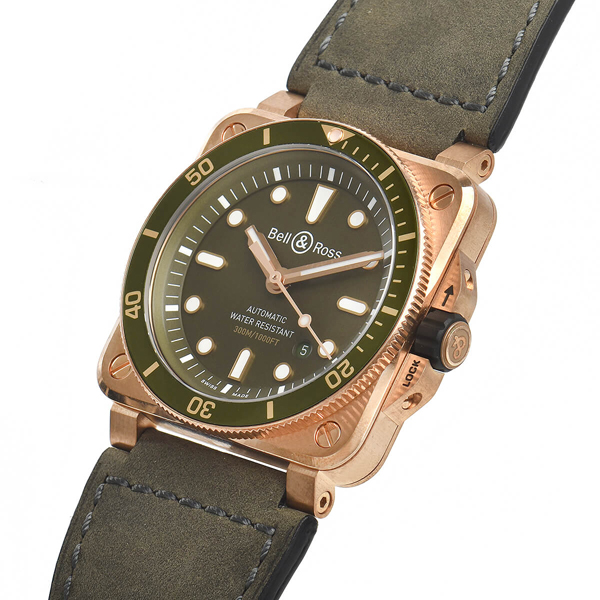 ベル＆ロス ＢＲ03―92 ＤＩＶＥＲ ＧＲＥＥＮ ＢＲＯＮＺＥ 世界限定999本 BR0392-D-G-BR/SCA